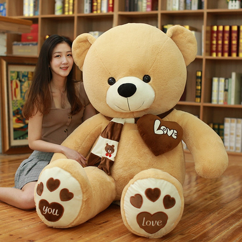 Huge Teddy Bear with Scarf