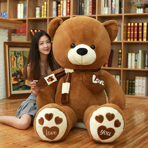 Huge Teddy Bear with Scarf