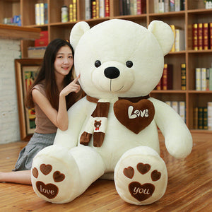 Huge Teddy Bear with Scarf